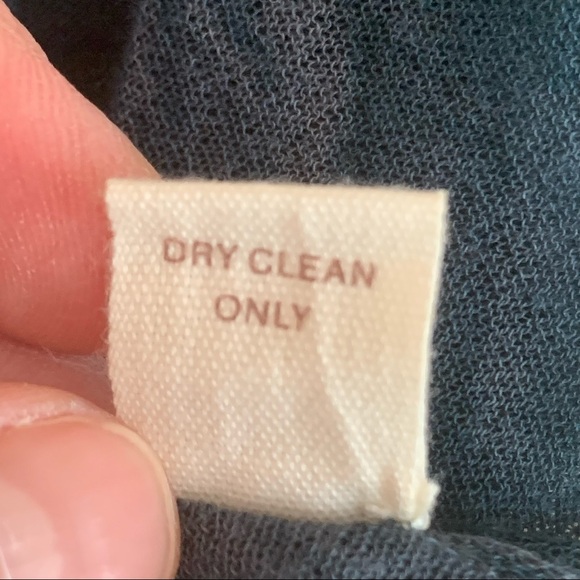 INHABIT Sheer Tonal Striped Scoop Neck Tee Lagoon Blue Size Small - Picture 14 of 16